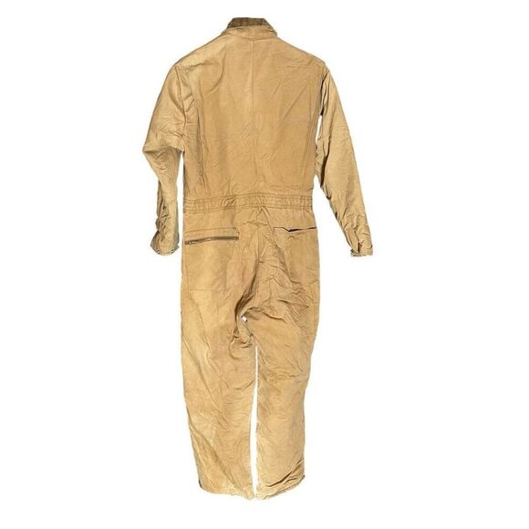 Toppmaster USA Vintage Uniform Work Wear Coveralls Quilted Tan Zip Front Sz S - Picture 4 of 8